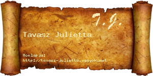 Tavasz Julietta névjegykártya